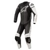 Alpinestars GP Force Phantom Perforated Leather One-Piece Suit -Motorcycle Clothing Sales alpinestars gp force phantom leather suit 1 pc black white metallic grey img1