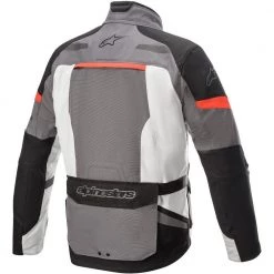 Alpinestars Valparaiso V3 Drystar Jacket -Motorcycle Clothing Sales alpinestars valparaiso v3 ds jacket dark grey light grey red img2 3