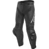 Dainese Delta 3 Leather Trousers - Short -Motorcycle Clothing Sales dainese delta 3 trousers black white front 12