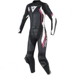 Dainese Ladies' Avro D2 Two Piece Leather Suit -Motorcycle Clothing Sales dainese ladies avro d2 suit black white fuchsia front 18