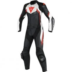 Dainese Ladies' Avro D2 Two Piece Leather Suit -Motorcycle Clothing Sales dainese ladies avro d2 suit black white red front 18