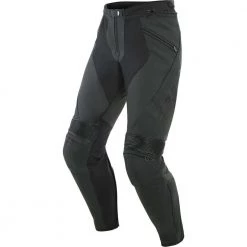 Dainese Pony 3 Leather Trousers - Short/Tall 20 Dainese Pony 3 Leather Trousers - Short/Tall -Motorcycle Clothing Sales dainese pony 3 s t leather trousers black matt 076 img1 5