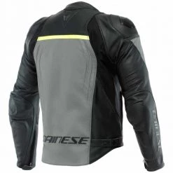 Dainese Racing 4 Leather Jacket -Motorcycle Clothing Sales dainese racing 4 leather jacket charcol grey black 09f img2