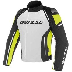 Dainese Racing 3 D-Dry Waterproof Jacket -Motorcycle Clothing Sales dainese racing3 waterproof jacket grey yellow front