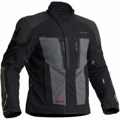 Halvarssons Vansbro Laminated Waterproof Jacket -Motorcycle Clothing Sales halvarssons textile jacket vansbro black grey img1 1
