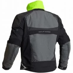 Halvarssons Vansbro Laminated Waterproof Jacket -Motorcycle Clothing Sales halvarssons textile jacket vansbro black grey img4 6