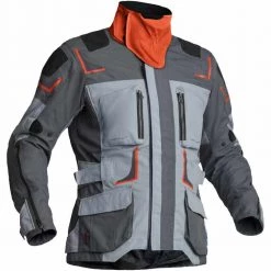 Lindstrands Myrvik Waterproof Textile Jacket -Motorcycle Clothing Sales lindstrands textile jacket myrvik light grey black orange img3