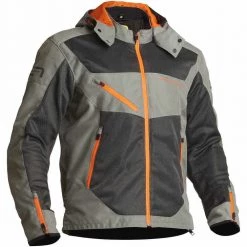 Lindstrands Rexbo Waterproof Mesh Jacket -Motorcycle Clothing Sales lindstrands textile jacket rexbo grey orange img1 2
