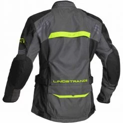 Lindstrands Transtrand Laminated Waterproof Jacket -Motorcycle Clothing Sales lindstrands textile jacket transtrand grey yellow img2 6