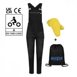 Motogirl Ladies' Irene Dungri Riding Dungarees -Motorcycle Clothing Sales motogirl irene dungri img2 6