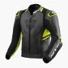 Revit Quantum 2 Leather Jacket -Motorcycle Clothing Sales revit jacket quantum 2 anthracite neon yellow img1