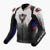Revit Quantum 2 Pro Air Leather Jacket -Motorcycle Clothing Sales revit jacket quantum 2 pro air white blue img1