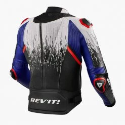 Revit Quantum 2 Pro Air Leather Jacket -Motorcycle Clothing Sales revit jacket quantum 2 pro air white blue img2 3