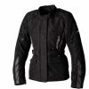 RST Ladies' Alpha 5 CE Waterproof Textile Jacket -Motorcycle Clothing Sales rst alpha 5 ce ladies textile jacket black black img1