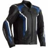 RST Axis Leather Jacket -Motorcycle Clothing Sales rst axis ce mens leather jacket black blue white img1 2