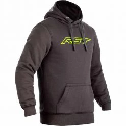 RST Pullover Reinforced Lined Textile Hoodie -Motorcycle Clothing Sales rst pullover reinforced lined ce mens textile hoodie grey lime img1