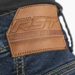 RST Reinforced Straight Leg Textile Trousers - Short -Motorcycle Clothing Sales rst reinforced straight leg ce sl mens textile jeans dark wash blue img3 4