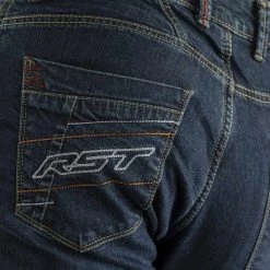 RST Reinforced Straight Leg Textile Trousers - Short -Motorcycle Clothing Sales rst reinforced straight leg ce sl mens textile jeans dark wash blue img4 4
