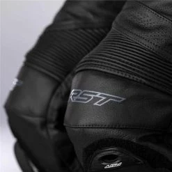 RST S1 CE Perforated Leather Trousers - Regular -Motorcycle Clothing Sales rst s1 ce mens leather trousers reg black black img3 1