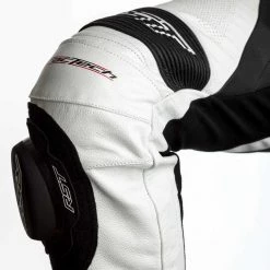 RST Tractech Evo 4 One Piece Leather Suit -Motorcycle Clothing Sales rst tractech evo 4 ce mens leather suit white black img3 3