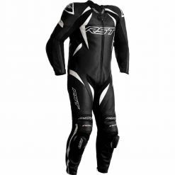 RST Youth Tractech Evo 4 One Piece Leather Suit -Motorcycle Clothing Sales rst tractech evo 4 youth ce mens leather suit black white img1 2