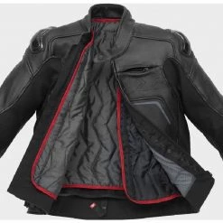 Spidi Carbo Rider CE Leather Jacket -Motorcycle Clothing Sales spidi carbo rider ce leather jacket black img3 8