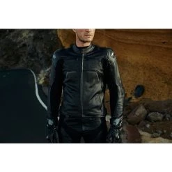Spidi Carbo Rider CE Leather Jacket -Motorcycle Clothing Sales spidi carbo rider ce leather jacket black img4 8