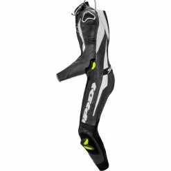 Spidi Sport Warrior Perforated Pro One Piece Leather Suit -Motorcycle Clothing Sales spidi ce sport warrior perf suit black white img2