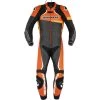 Spidi Race Warrior CE One Piece Perforated Leather Suit -Motorcycle Clothing Sales spidi gb race warrior perforated pro ce suit black orange img1