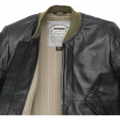 Spidi Super Leather Jacket -Motorcycle Clothing Sales spidi gb super jacket black green img5 1